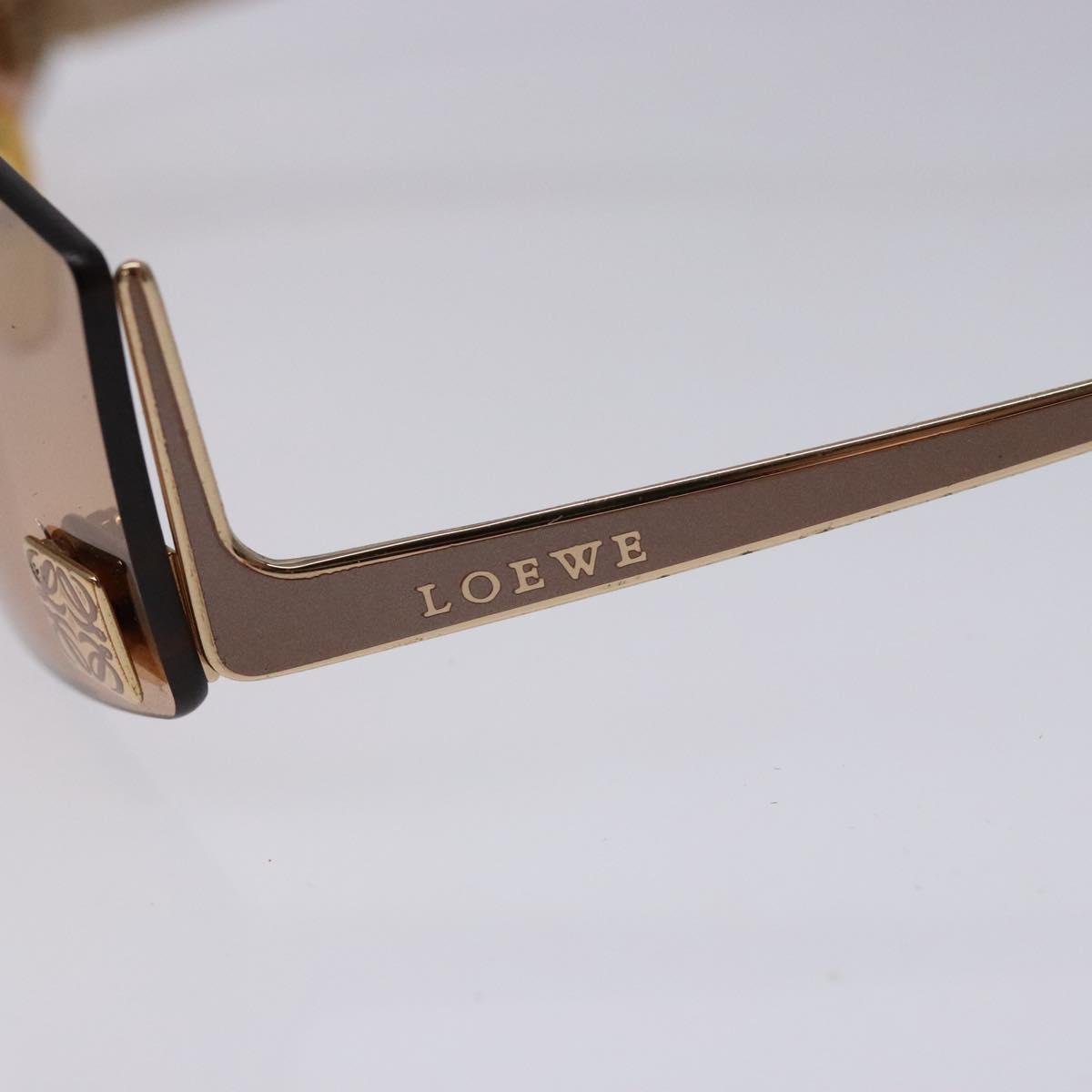 LOEWE Anagram Sunglasses Metal Brown Auth BA5373
