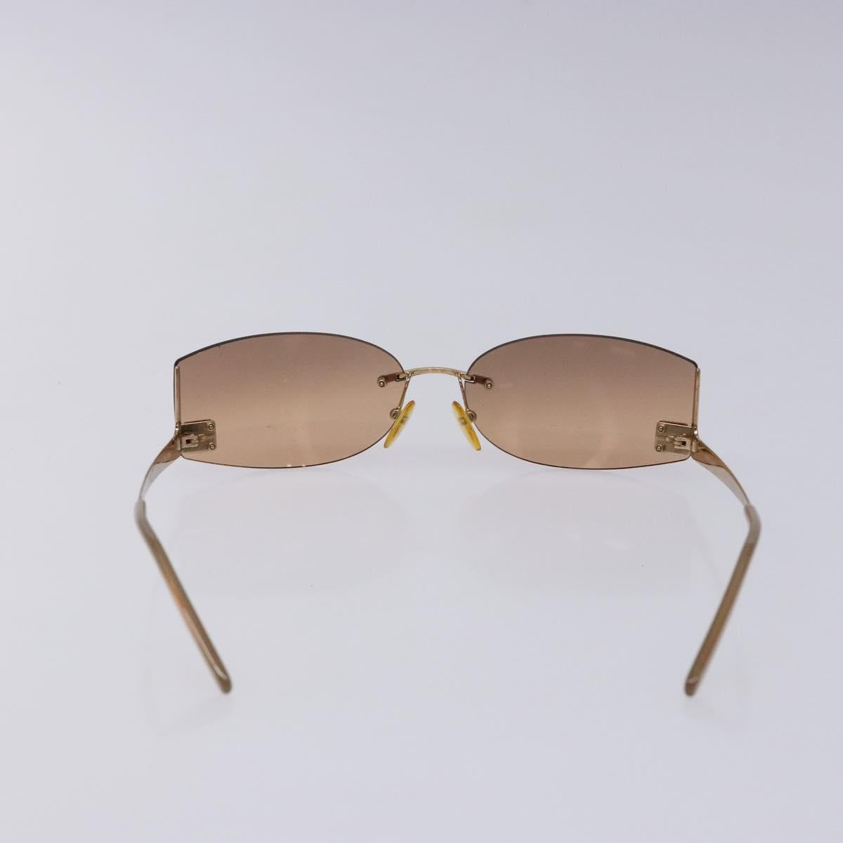 LOEWE Anagram Sunglasses Metal Brown Auth BA5373
