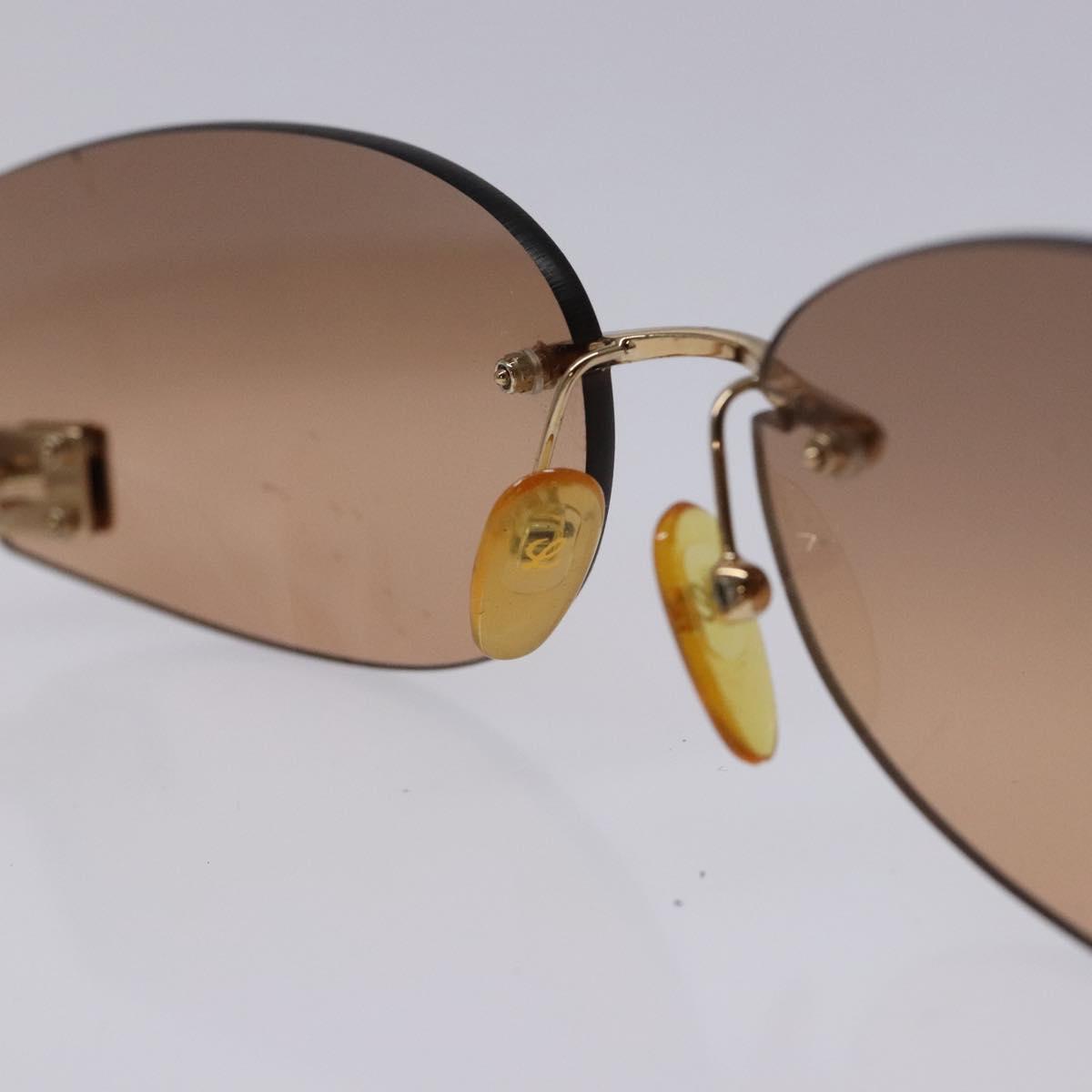 LOEWE Anagram Sunglasses Metal Brown Auth BA5373