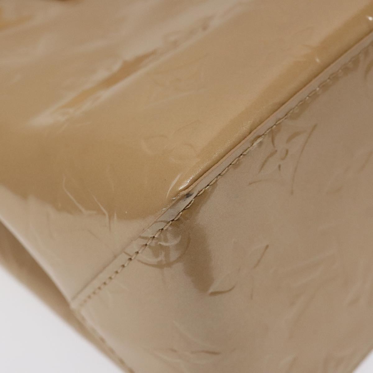 LOUIS VUITTON Monogram Vernis Reade PM Hand Bag Noisette M91334 LV Auth BA538