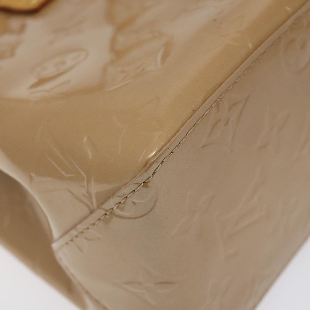 LOUIS VUITTON Monogram Vernis Reade PM Hand Bag Noisette M91334 LV Auth BA538