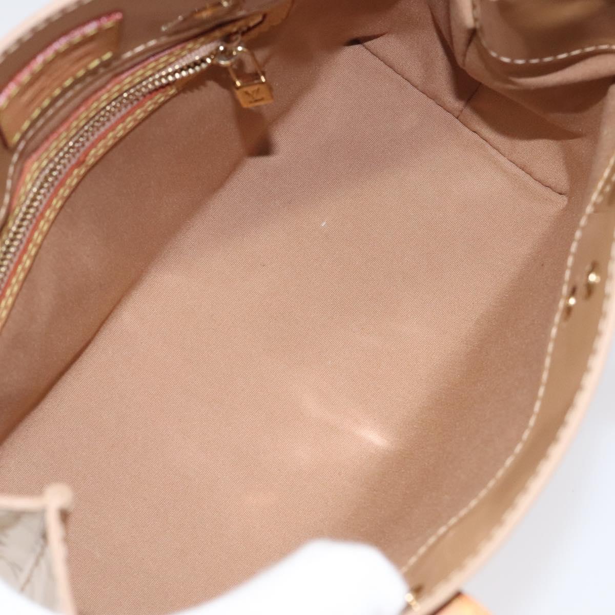 LOUIS VUITTON Monogram Vernis Reade PM Hand Bag Noisette M91334 LV Auth BA538