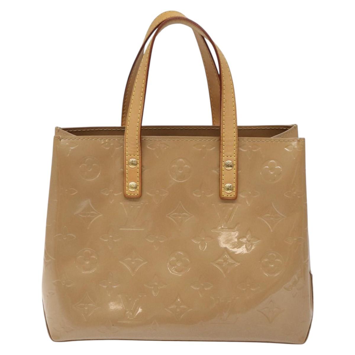 LOUIS VUITTON Monogram Vernis Reade PM Hand Bag Noisette M91334 LV Auth BA538