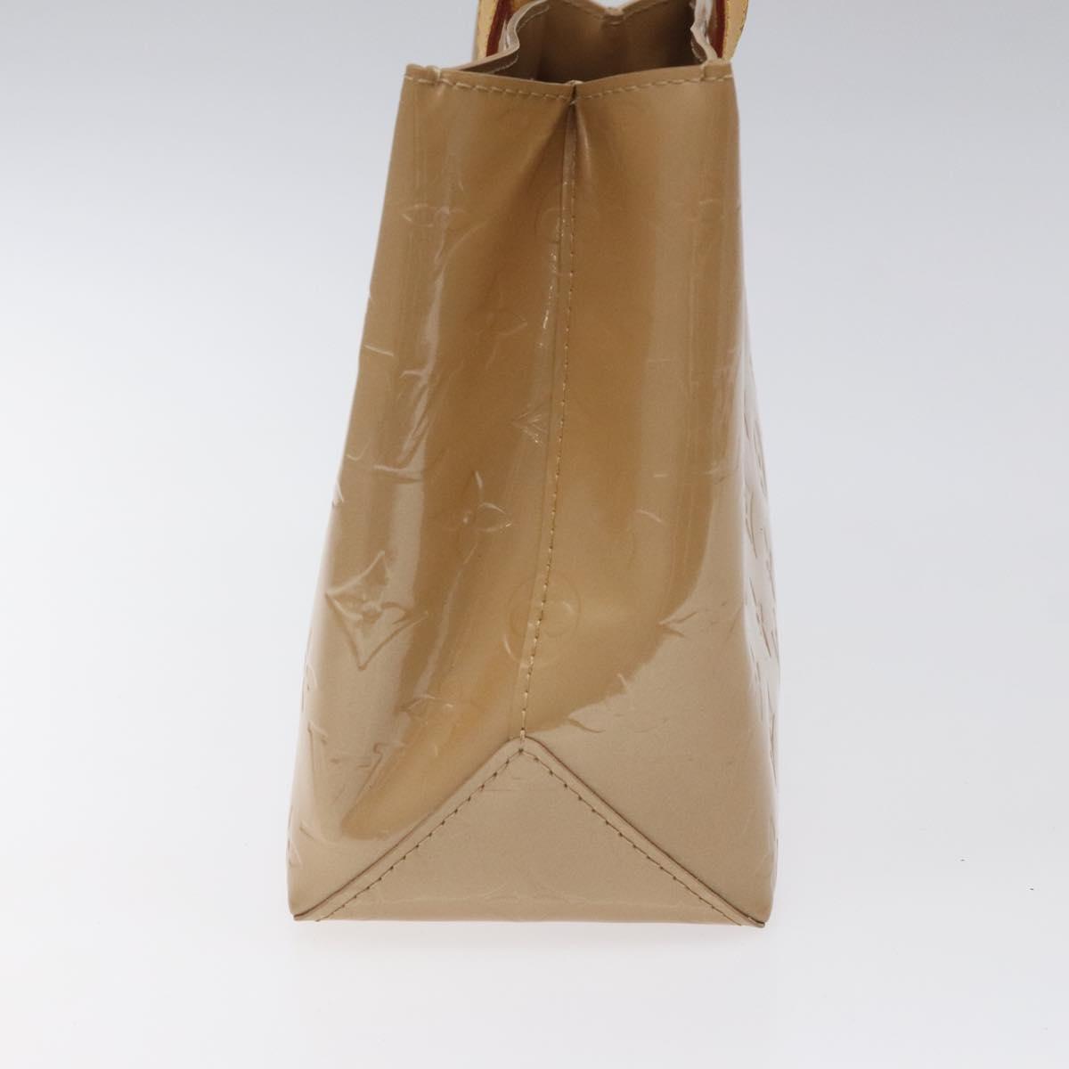 LOUIS VUITTON Monogram Vernis Reade PM Hand Bag Noisette M91334 LV Auth BA538
