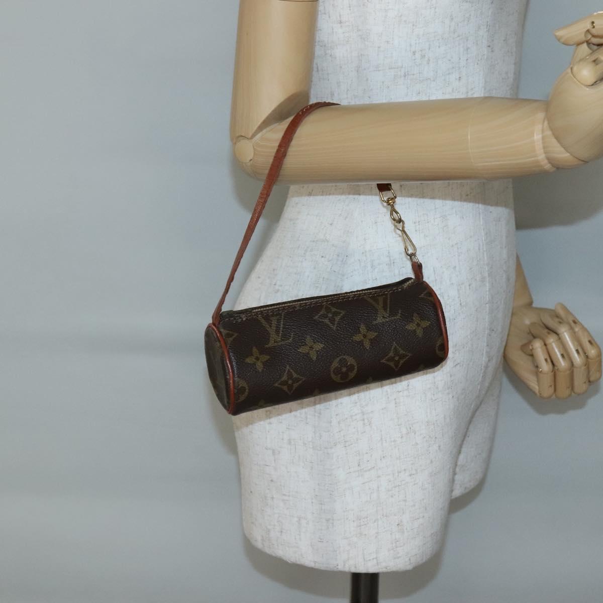 LOUIS VUITTON Monogram Papillon Pouch Vintage LV Auth BA5396