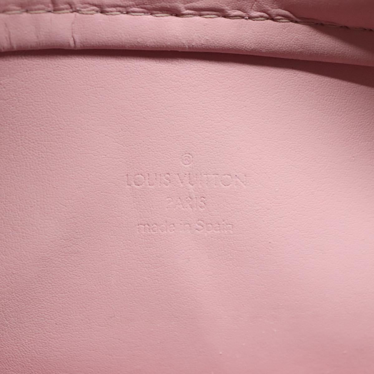 LOUIS VUITTON Monogram Vernis Columbus Bag Marshmallow Pink M91032 Auth BA5406