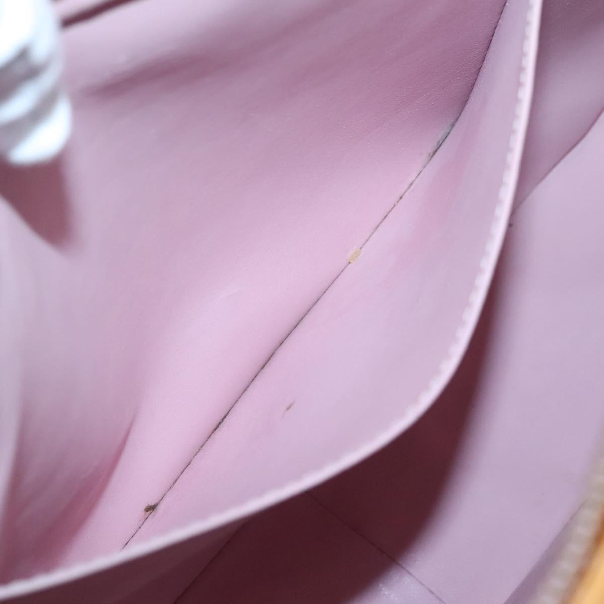 LOUIS VUITTON Monogram Vernis Columbus Bag Marshmallow Pink M91032 Auth BA5406