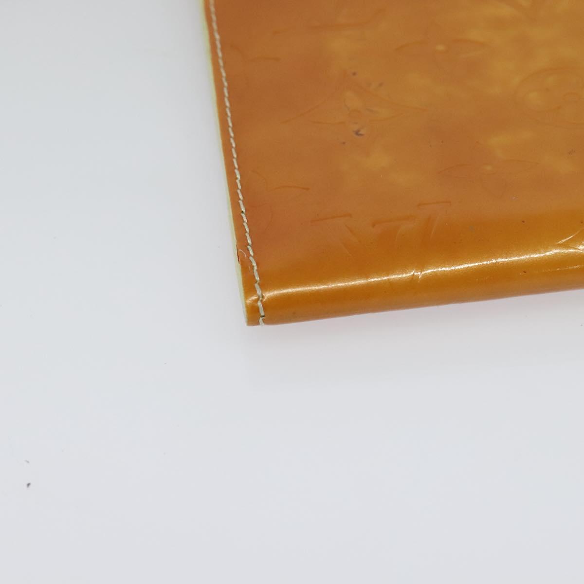 LOUIS VUITTON Monogram Vernis Kenmare Pouch Yellow M91060 LV Auth BA5414