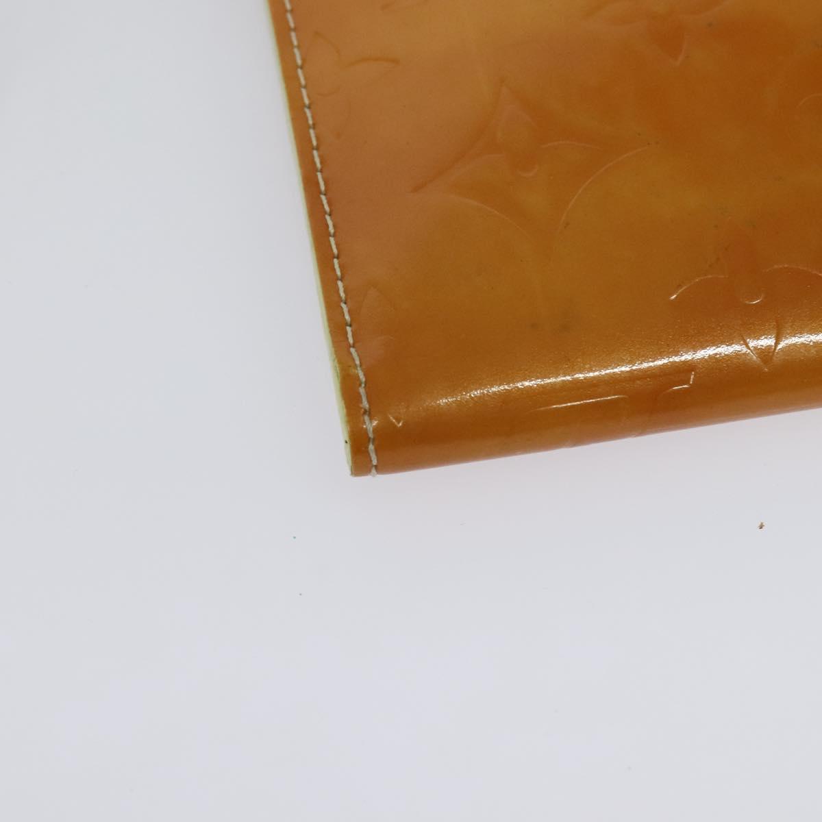 LOUIS VUITTON Monogram Vernis Kenmare Pouch Yellow M91060 LV Auth BA5414