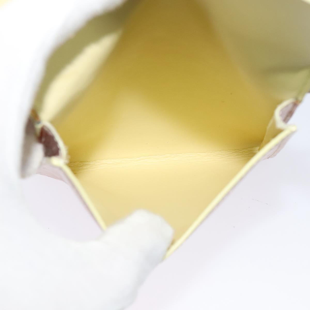 LOUIS VUITTON Monogram Vernis Kenmare Pouch Yellow M91060 LV Auth BA5414