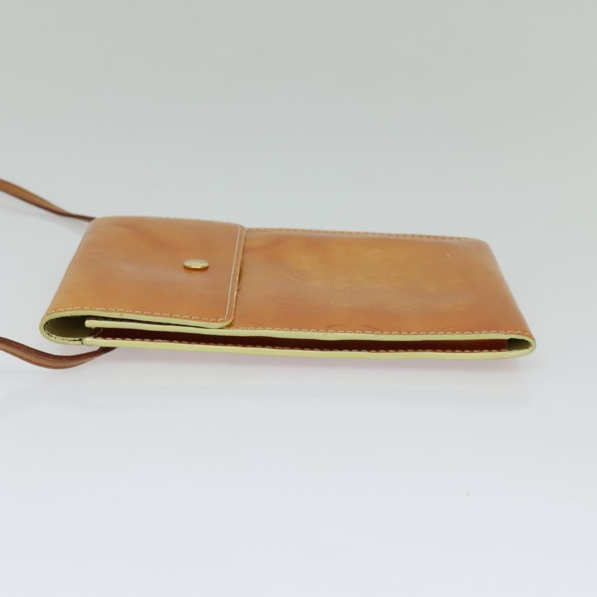 LOUIS VUITTON Monogram Vernis Kenmare Pouch Yellow M91060 LV Auth BA5414