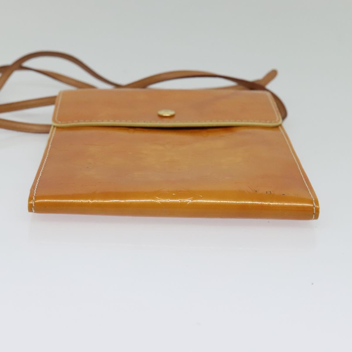 LOUIS VUITTON Monogram Vernis Kenmare Pouch Yellow M91060 LV Auth BA5414