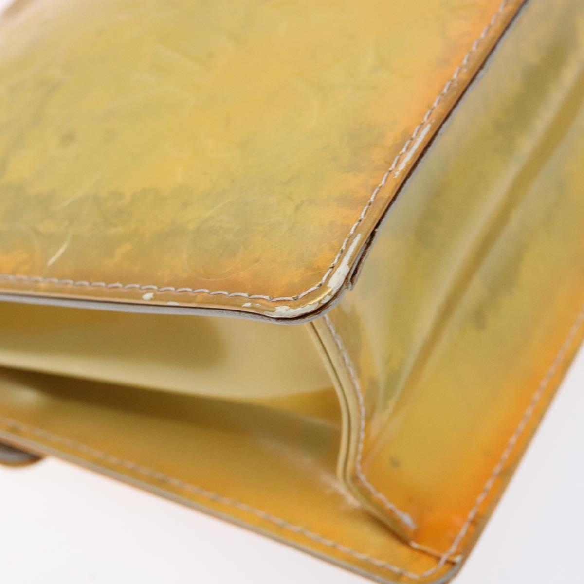 LOUIS VUITTON Monogram Vernis Spring Street Hand Bag Gris M91029 LV Auth BA5415