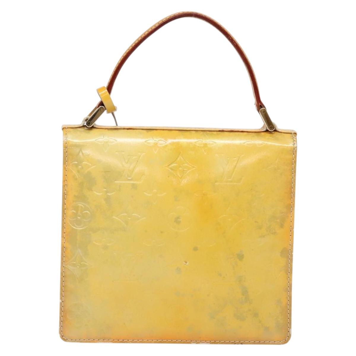 LOUIS VUITTON Monogram Vernis Spring Street Hand Bag Gris M91029 LV Auth BA5415