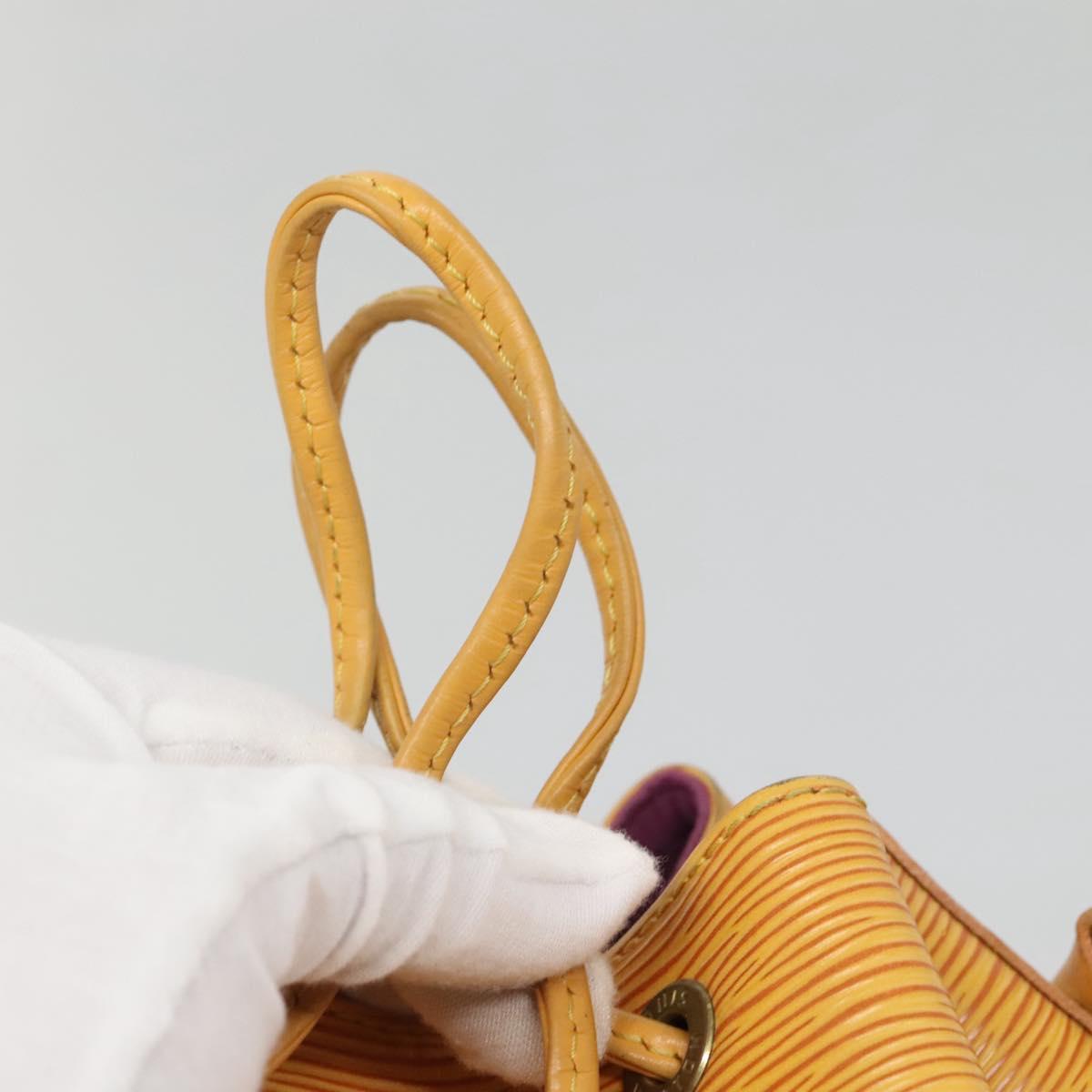 LOUIS VUITTON Epi Petit Noe Shoulder Bag Yellow M44109 LV Auth BA5425