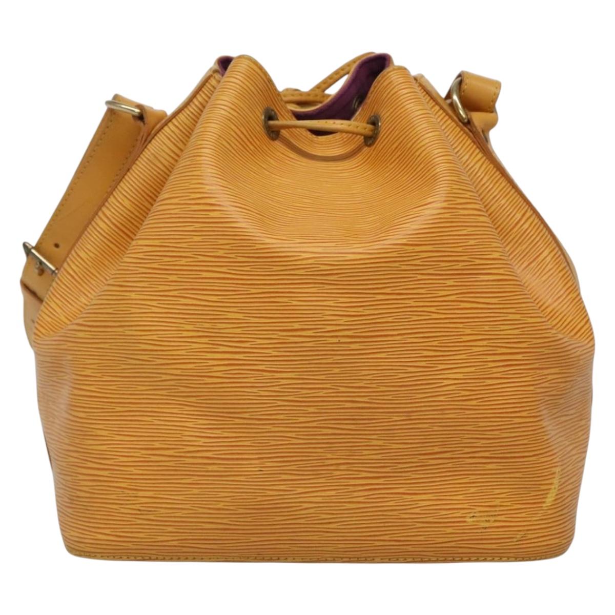 LOUIS VUITTON Epi Petit Noe Shoulder Bag Yellow M44109 LV Auth BA5425