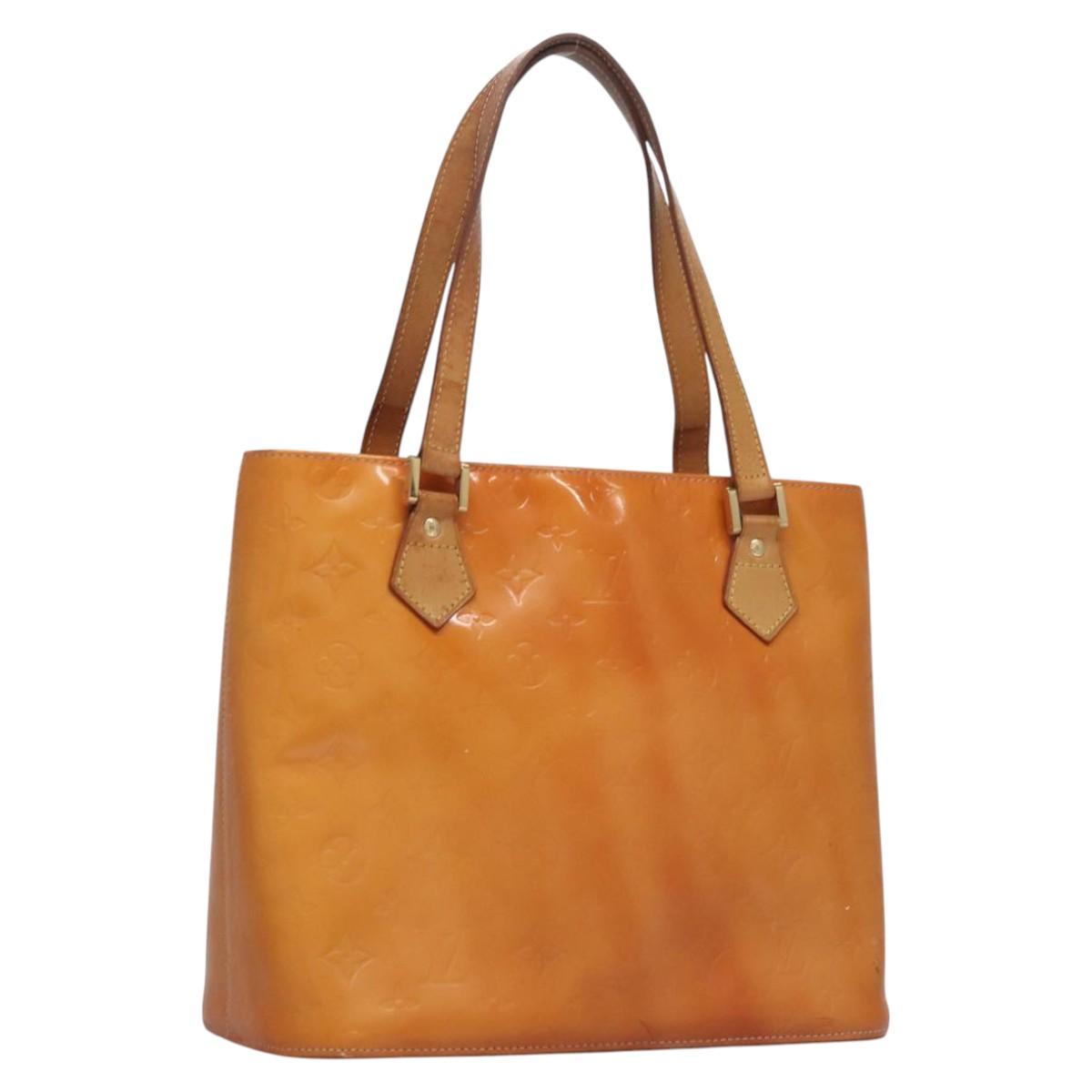 LOUIS VUITTON Monogram Vernis Houston Bag Marshmallow Pink M91302 LV Auth BA543