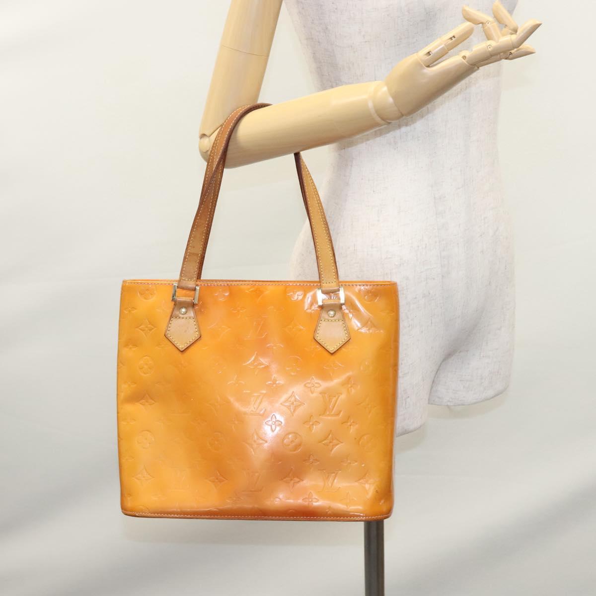 LOUIS VUITTON Monogram Vernis Houston Bag Marshmallow Pink M91302 LV Auth BA543