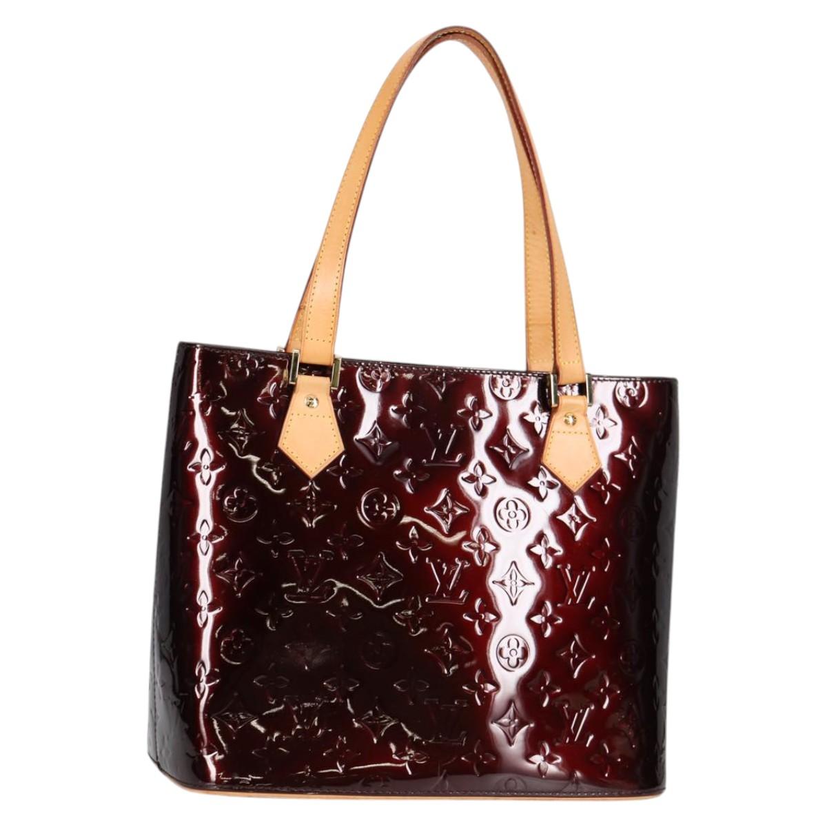 LOUIS VUITTON Monogram Vernis Houston Hand Bag Amarante M91999 LV Auth BA5430V