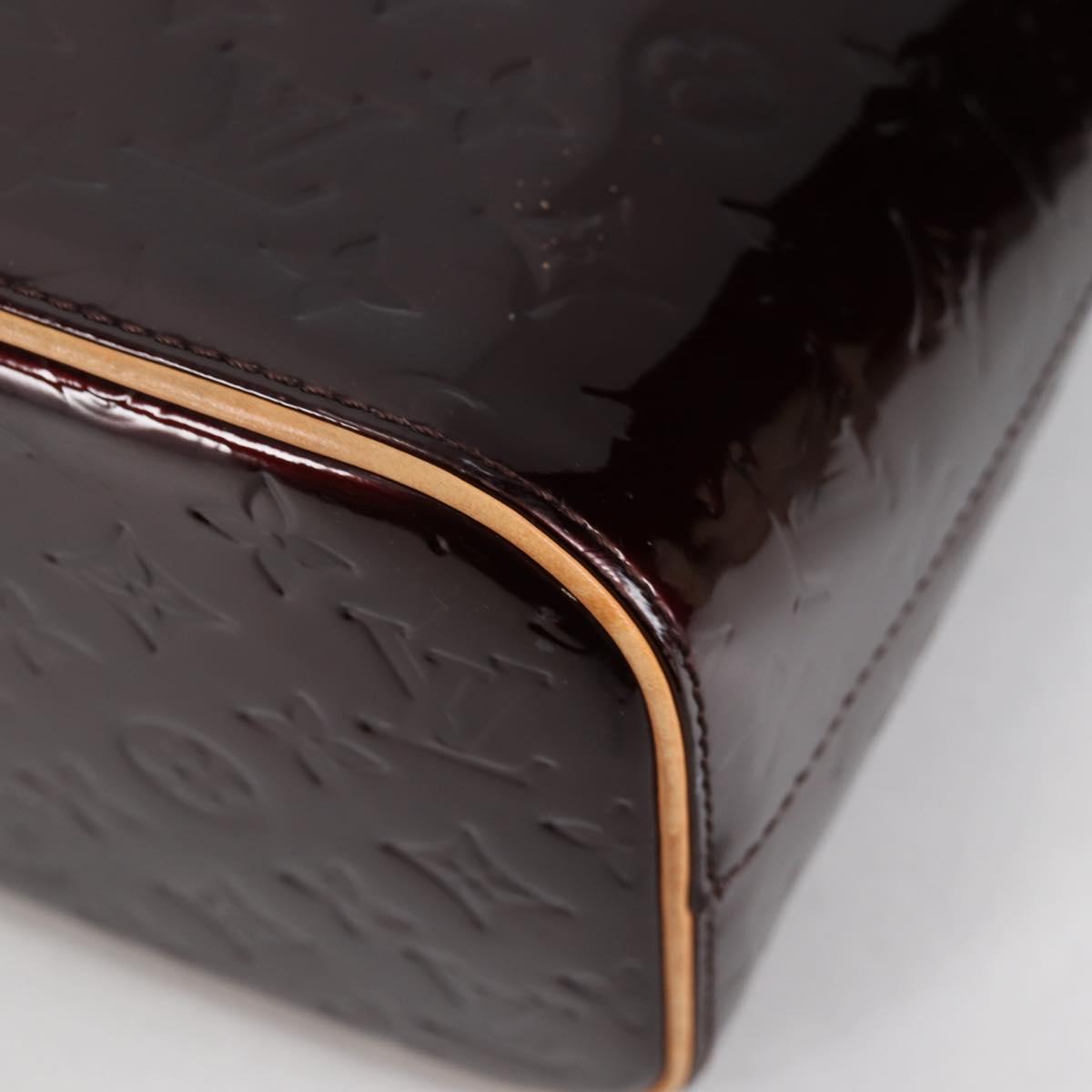 LOUIS VUITTON Monogram Vernis Houston Hand Bag Amarante M91999 LV Auth BA5430V
