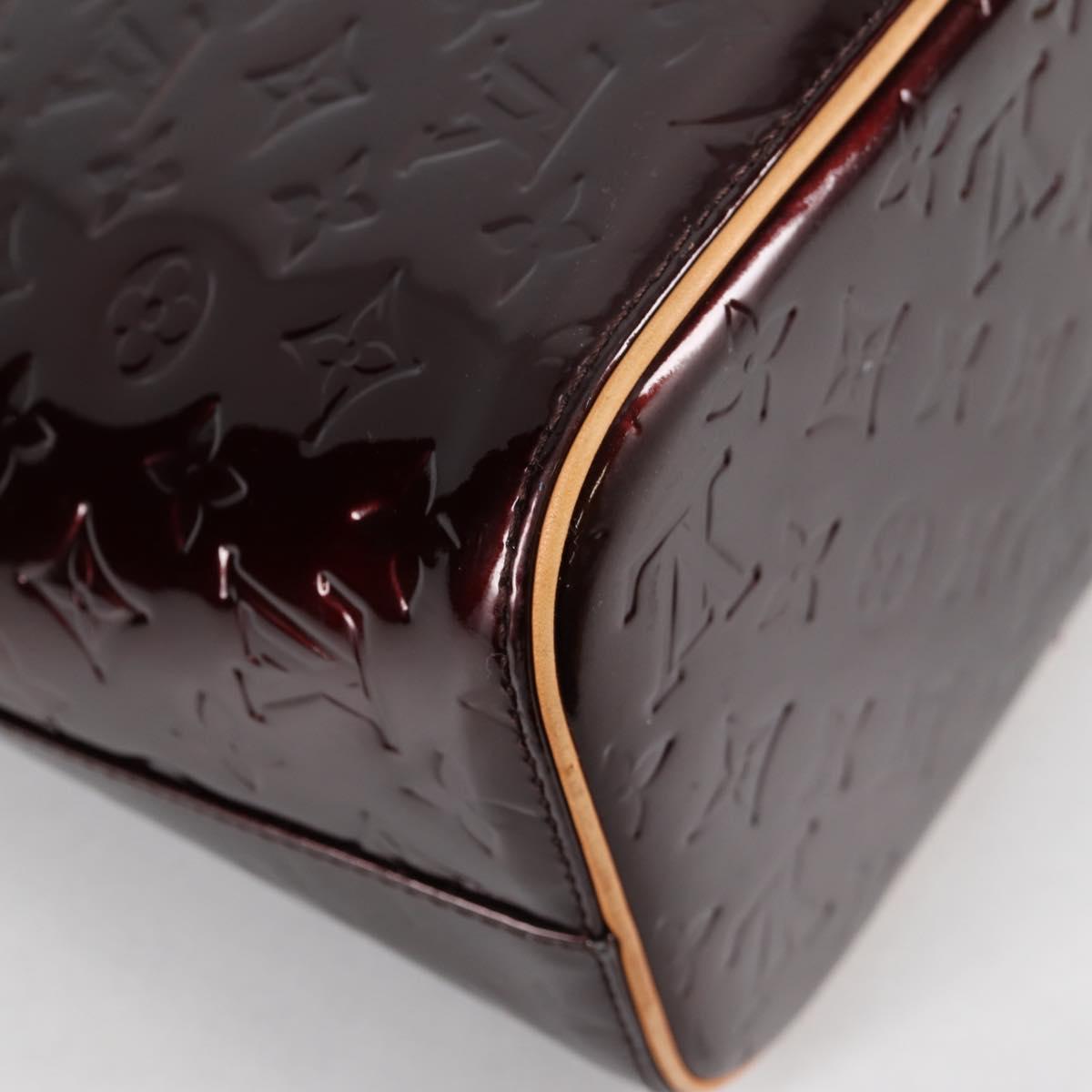 LOUIS VUITTON Monogram Vernis Houston Hand Bag Amarante M91999 LV Auth BA5430V