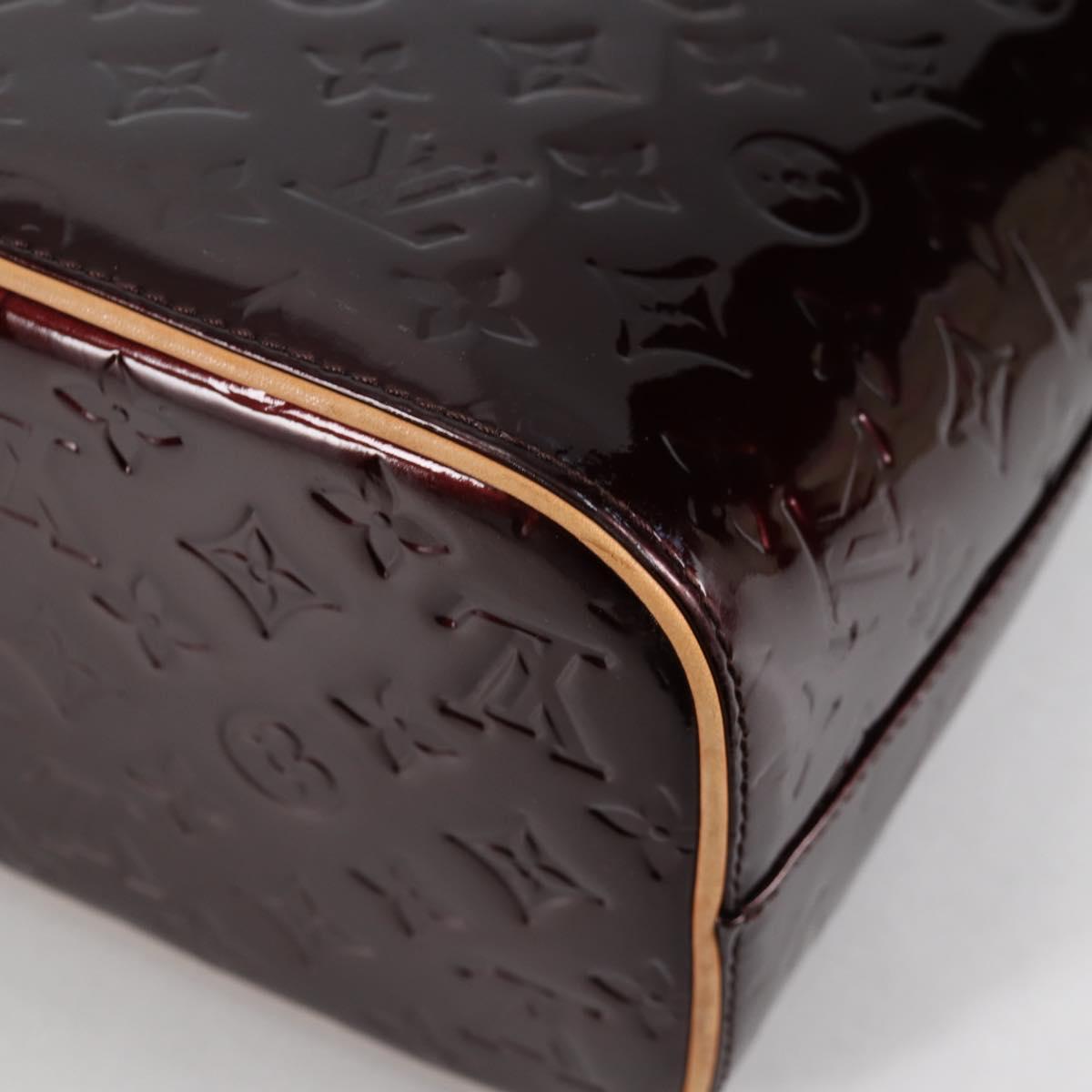 LOUIS VUITTON Monogram Vernis Houston Hand Bag Amarante M91999 LV Auth BA5430V