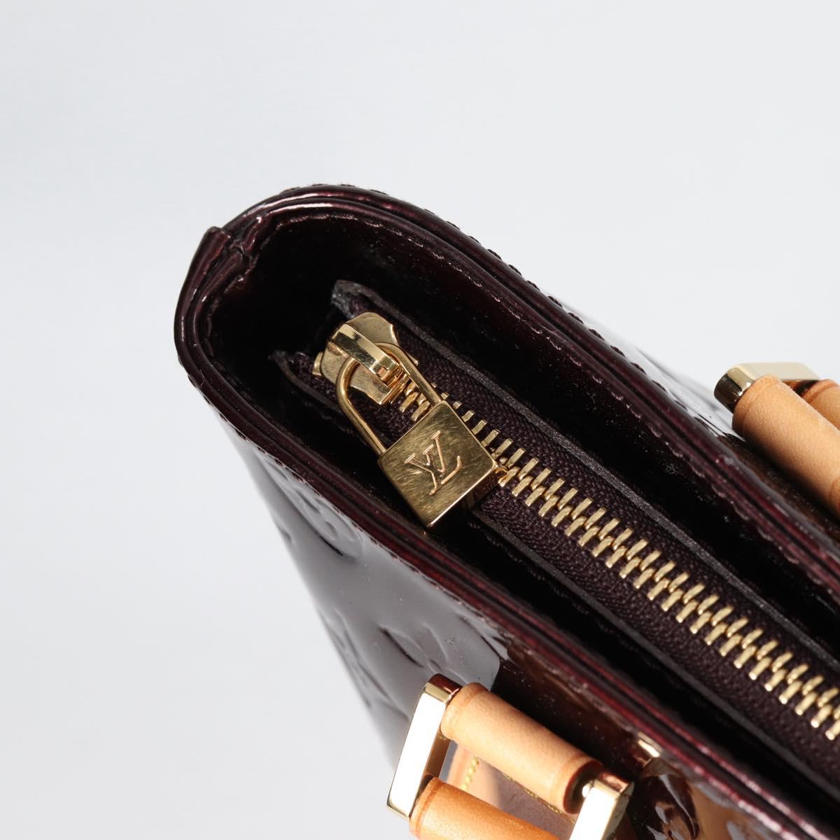 LOUIS VUITTON Monogram Vernis Houston Hand Bag Amarante M91999 LV Auth BA5430V