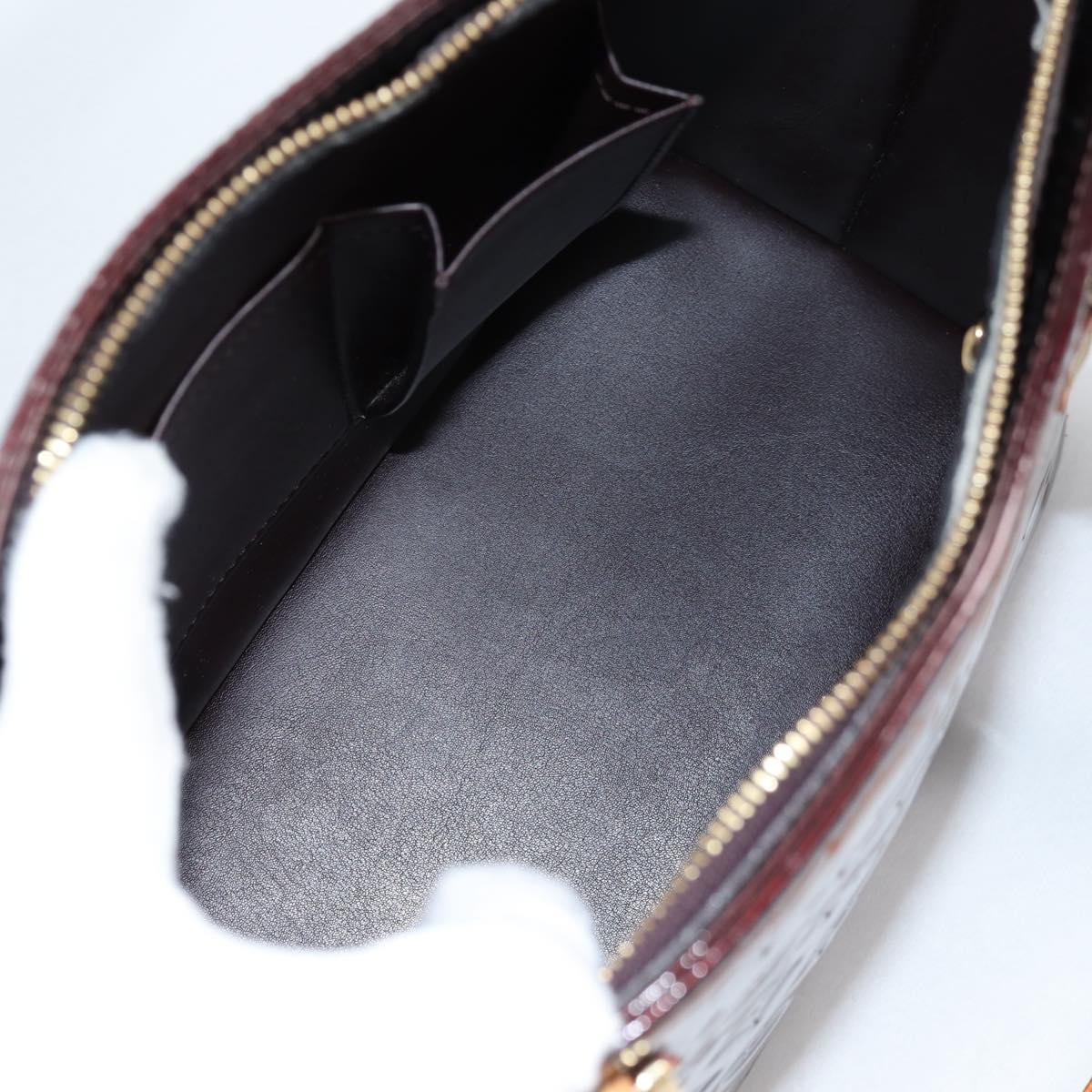 LOUIS VUITTON Monogram Vernis Houston Hand Bag Amarante M91999 LV Auth BA5430V