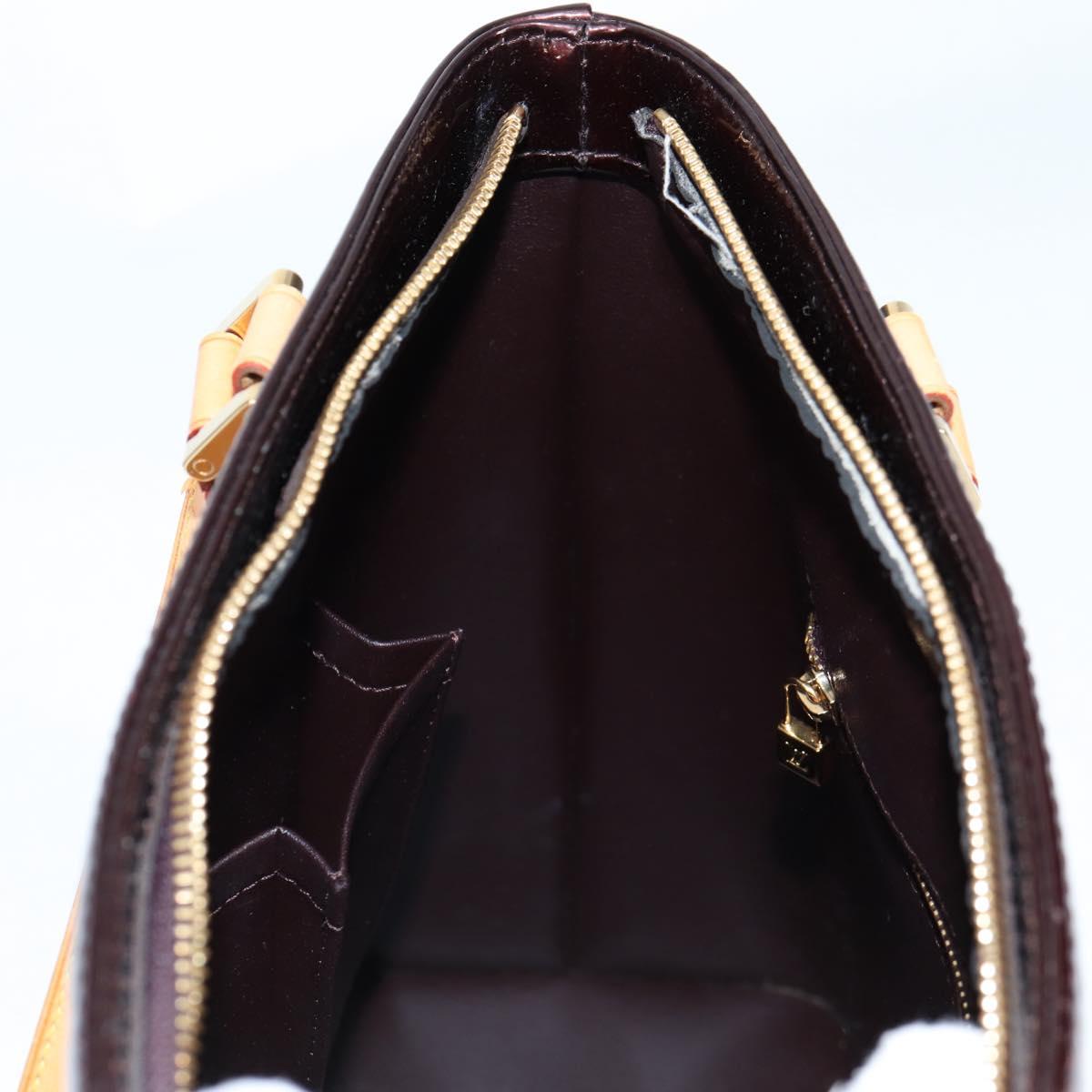 LOUIS VUITTON Monogram Vernis Houston Hand Bag Amarante M91999 LV Auth BA5430V