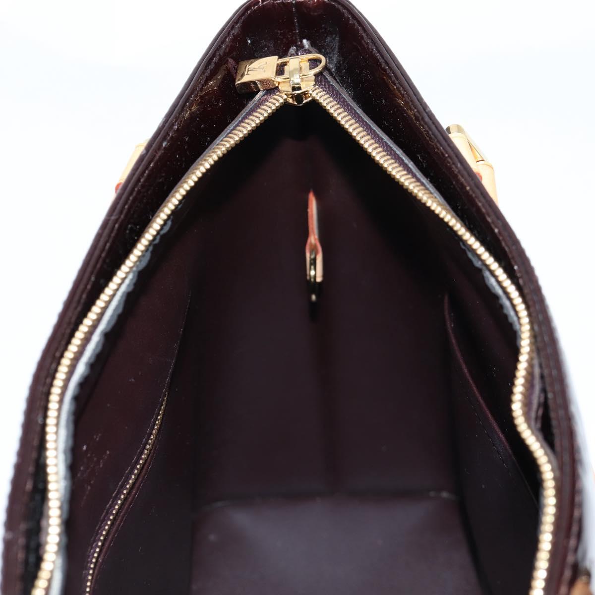 LOUIS VUITTON Monogram Vernis Houston Hand Bag Amarante M91999 LV Auth BA5430V