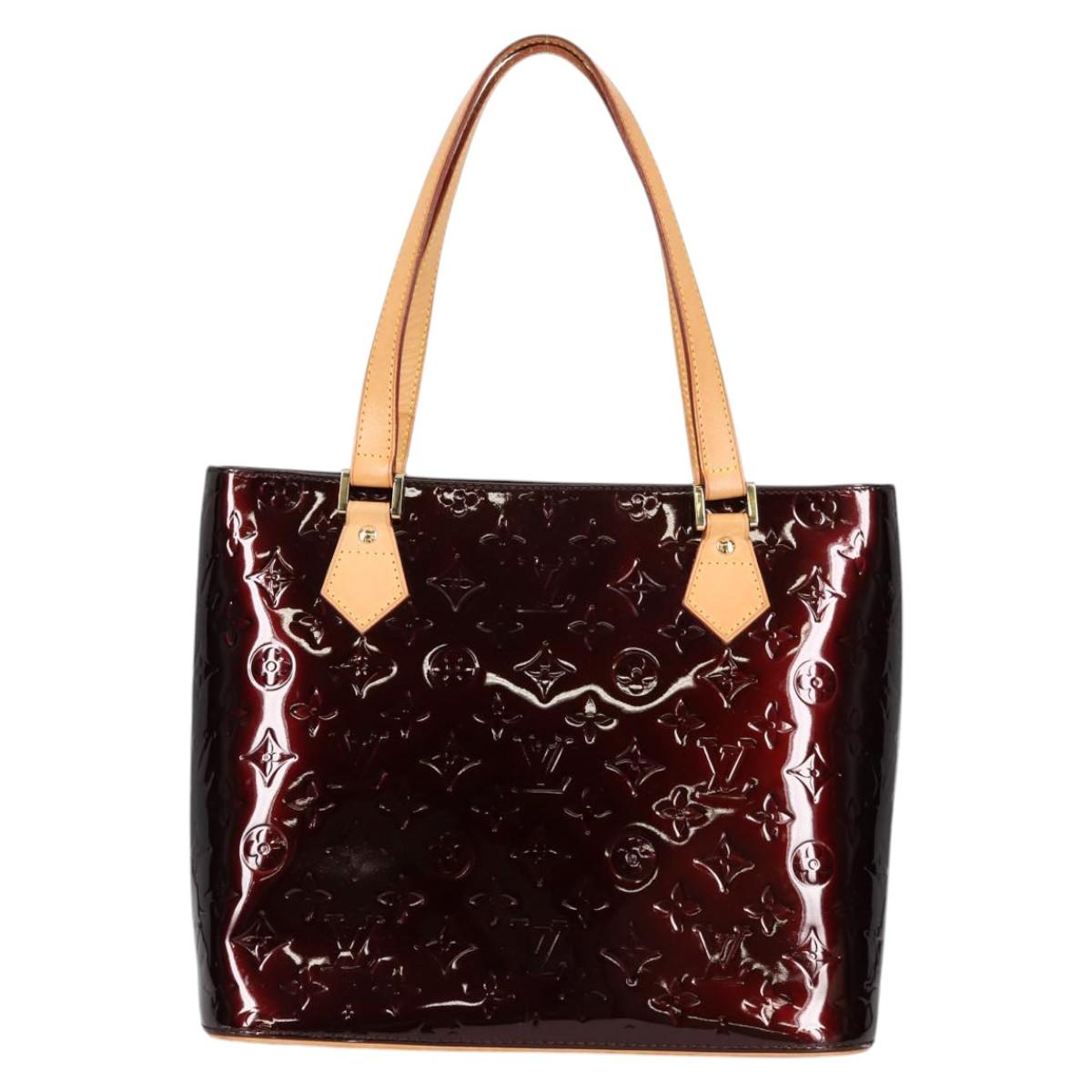LOUIS VUITTON Monogram Vernis Houston Hand Bag Amarante M91999 LV Auth BA5430V