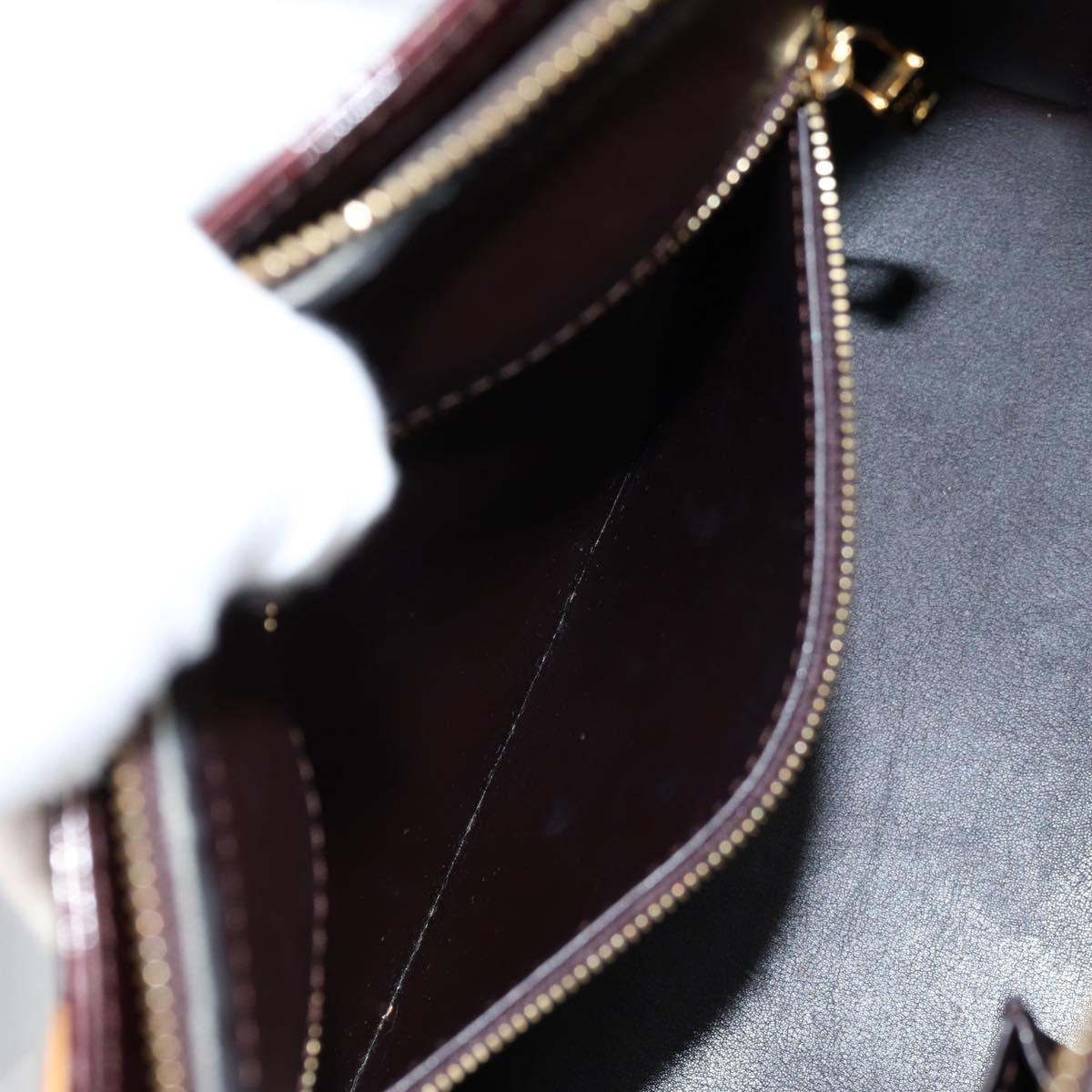 LOUIS VUITTON Monogram Vernis Houston Hand Bag Amarante M91999 LV Auth BA5430V