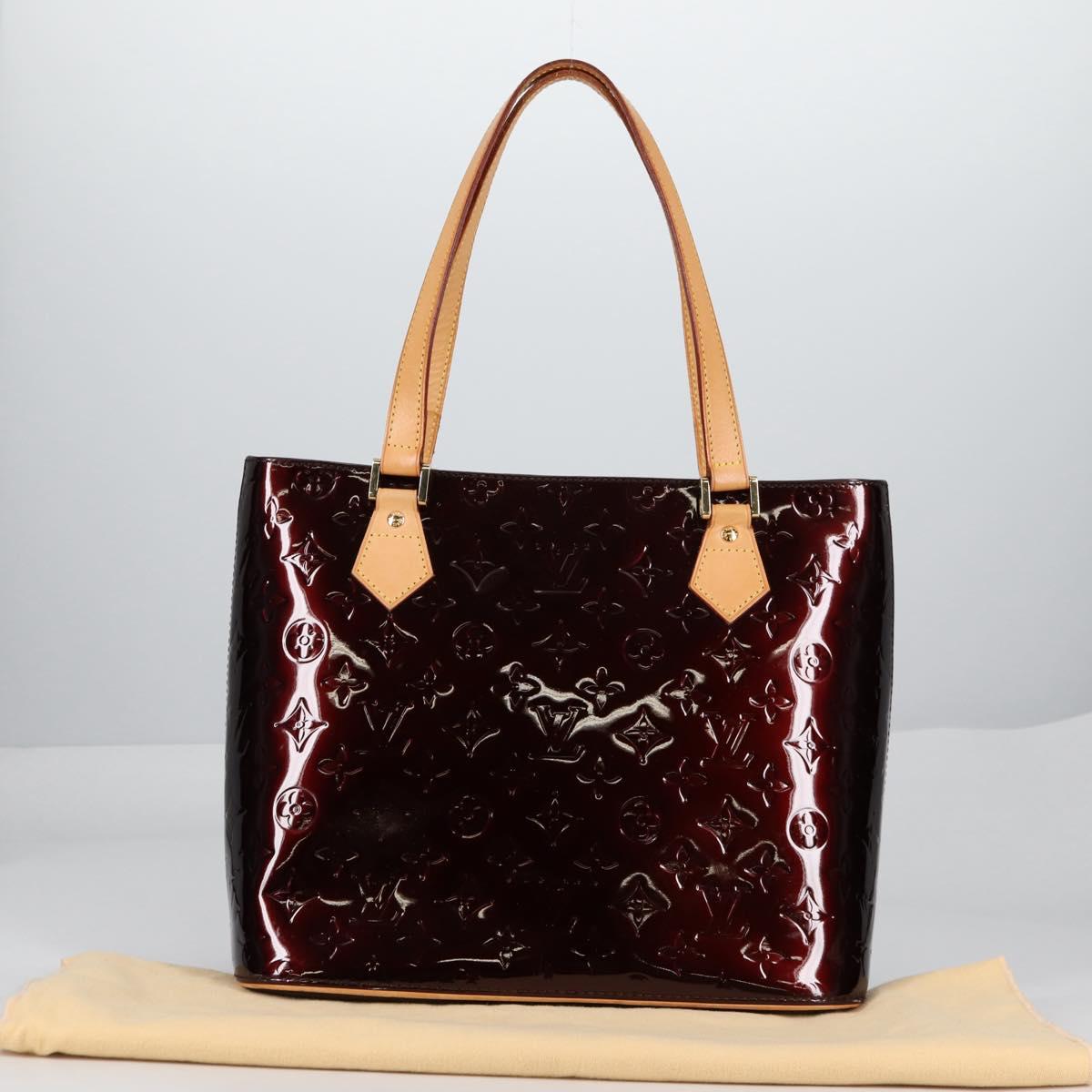 LOUIS VUITTON Monogram Vernis Houston Hand Bag Amarante M91999 LV Auth BA5430V