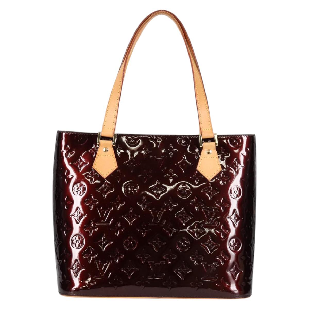 LOUIS VUITTON Monogram Vernis Houston Hand Bag Amarante M91999 LV Auth BA5430V
