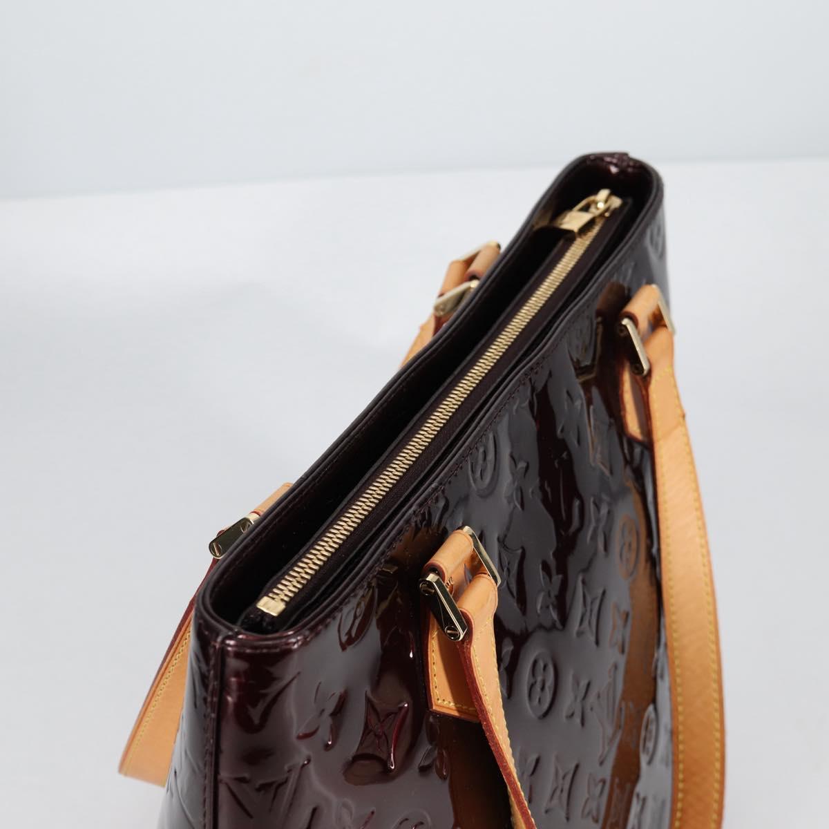 LOUIS VUITTON Monogram Vernis Houston Hand Bag Amarante M91999 LV Auth BA5430V