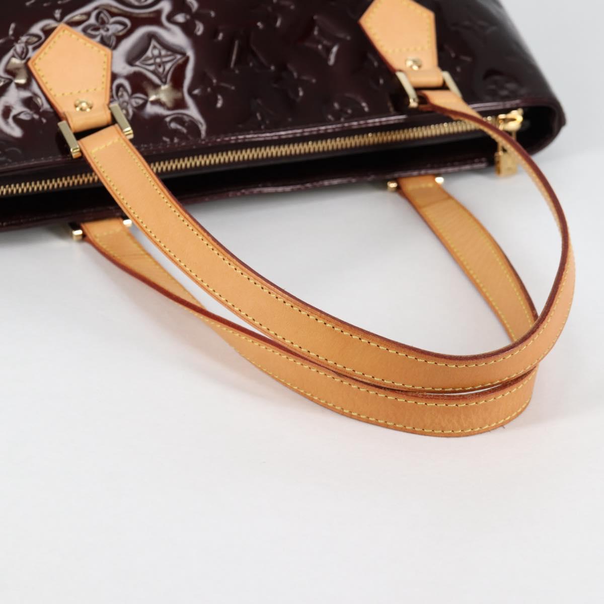 LOUIS VUITTON Monogram Vernis Houston Hand Bag Amarante M91999 LV Auth BA5430V