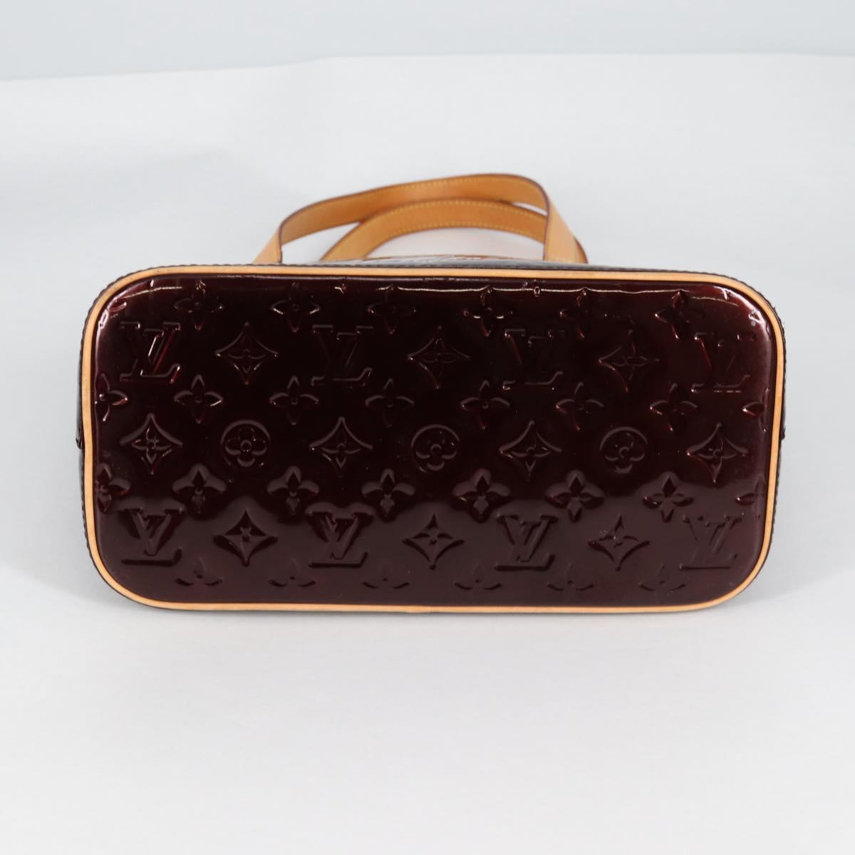 LOUIS VUITTON Monogram Vernis Houston Hand Bag Amarante M91999 LV Auth BA5430V