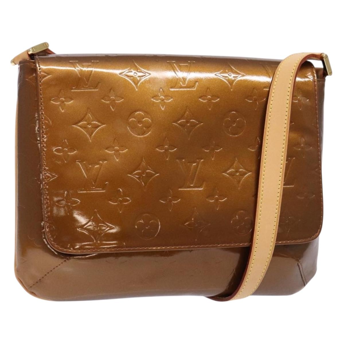 LOUIS VUITTON Monogram Vernis Thompson Street Bag Bronze M91124 LV Auth BA5450
