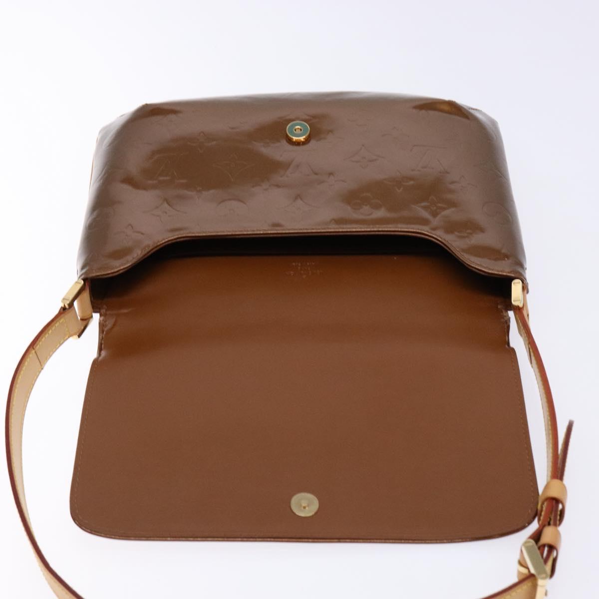 LOUIS VUITTON Monogram Vernis Thompson Street Bag Bronze M91124 LV Auth BA5450