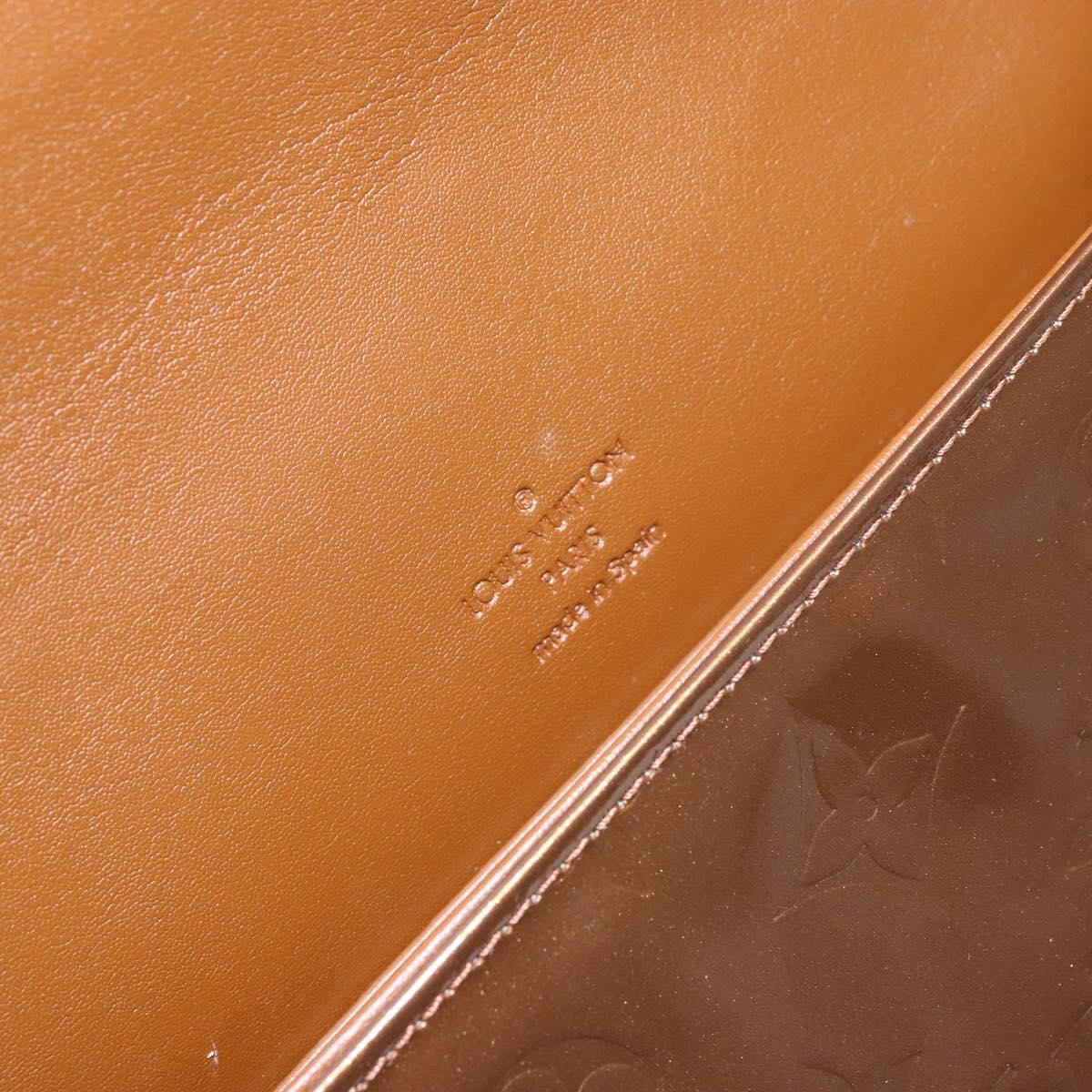 LOUIS VUITTON Monogram Vernis Thompson Street Bag Bronze M91124 LV Auth BA5450