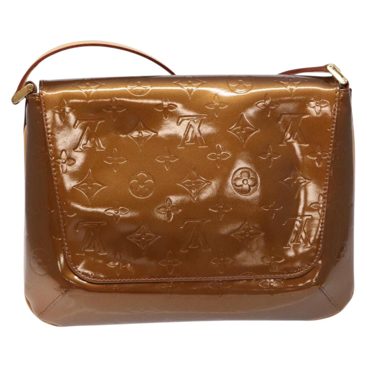 LOUIS VUITTON Monogram Vernis Thompson Street Bag Bronze M91124 LV Auth BA5450
