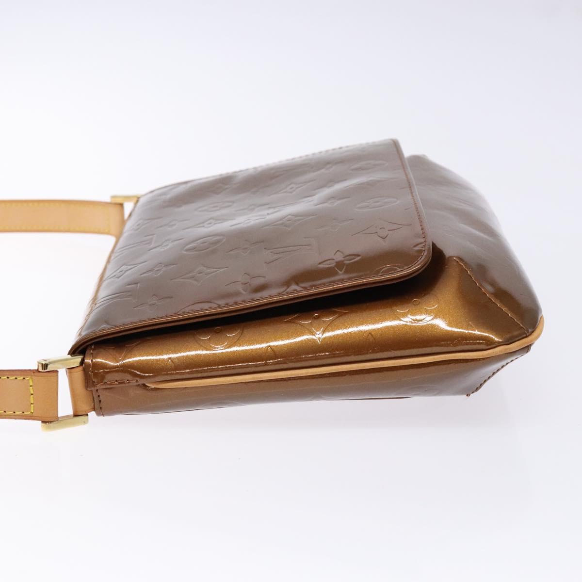 LOUIS VUITTON Monogram Vernis Thompson Street Bag Bronze M91124 LV Auth BA5450