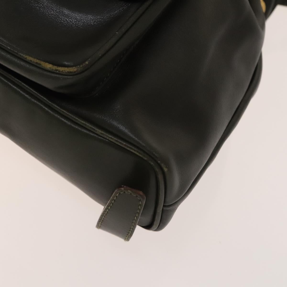 GUCCI Bamboo Backpack Leather Outlet Khaki Gold 003 3444 0030 Auth BA5469