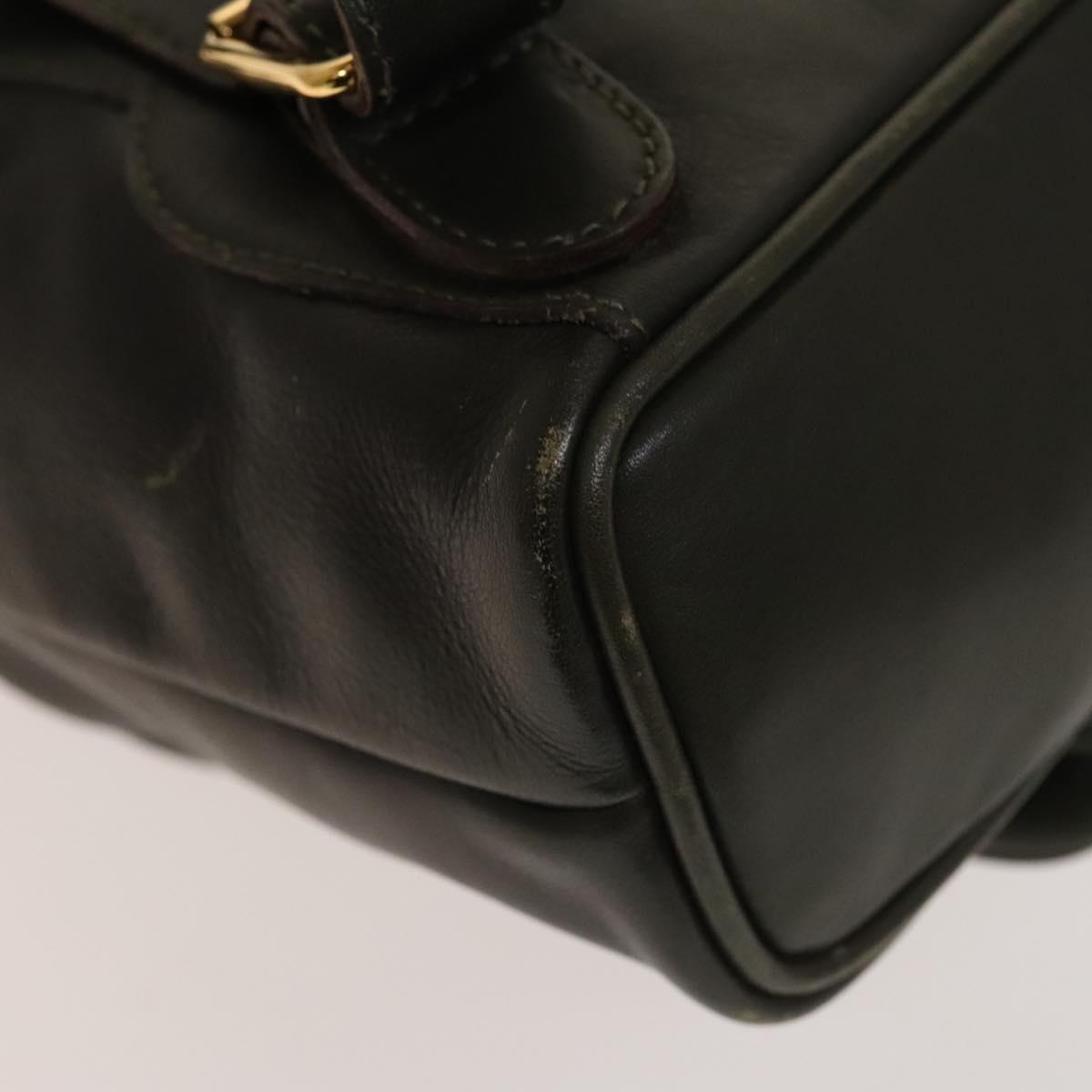 GUCCI Bamboo Backpack Leather Outlet Khaki Gold 003 3444 0030 Auth BA5469