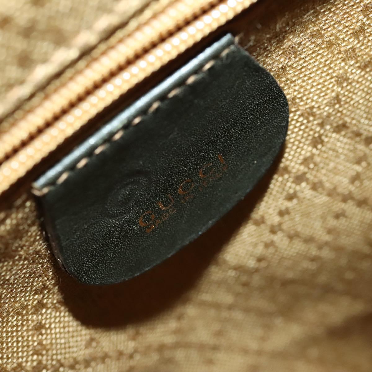 GUCCI Bamboo Backpack Leather Outlet Khaki Gold 003 3444 0030 Auth BA5469