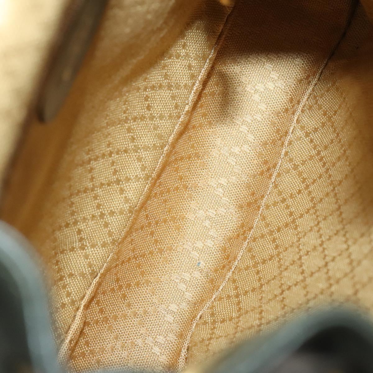 GUCCI Bamboo Backpack Leather Outlet Khaki Gold 003 3444 0030 Auth BA5469