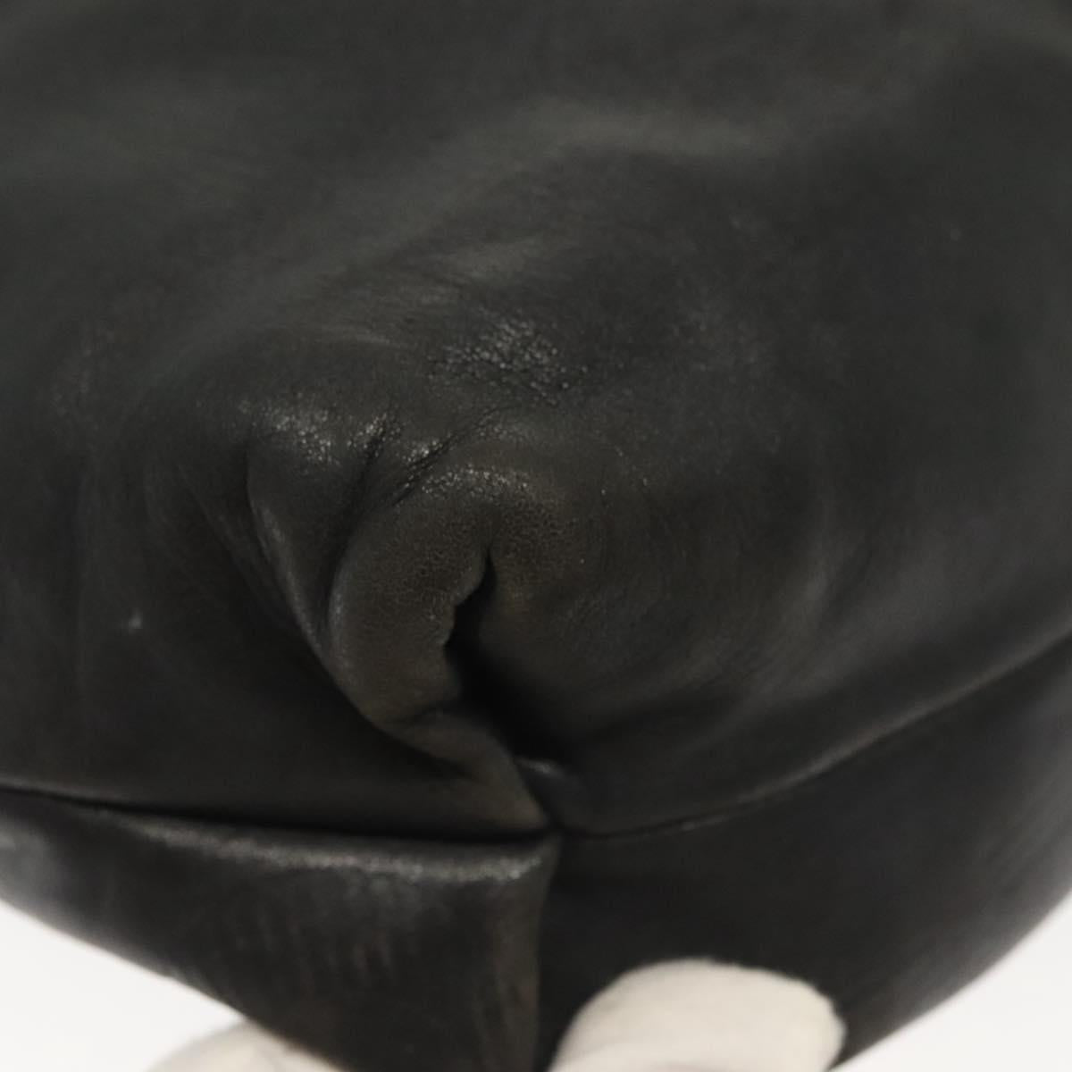 LOEWE Anagram Shoulder Bag Leather Black Auth BA5470
