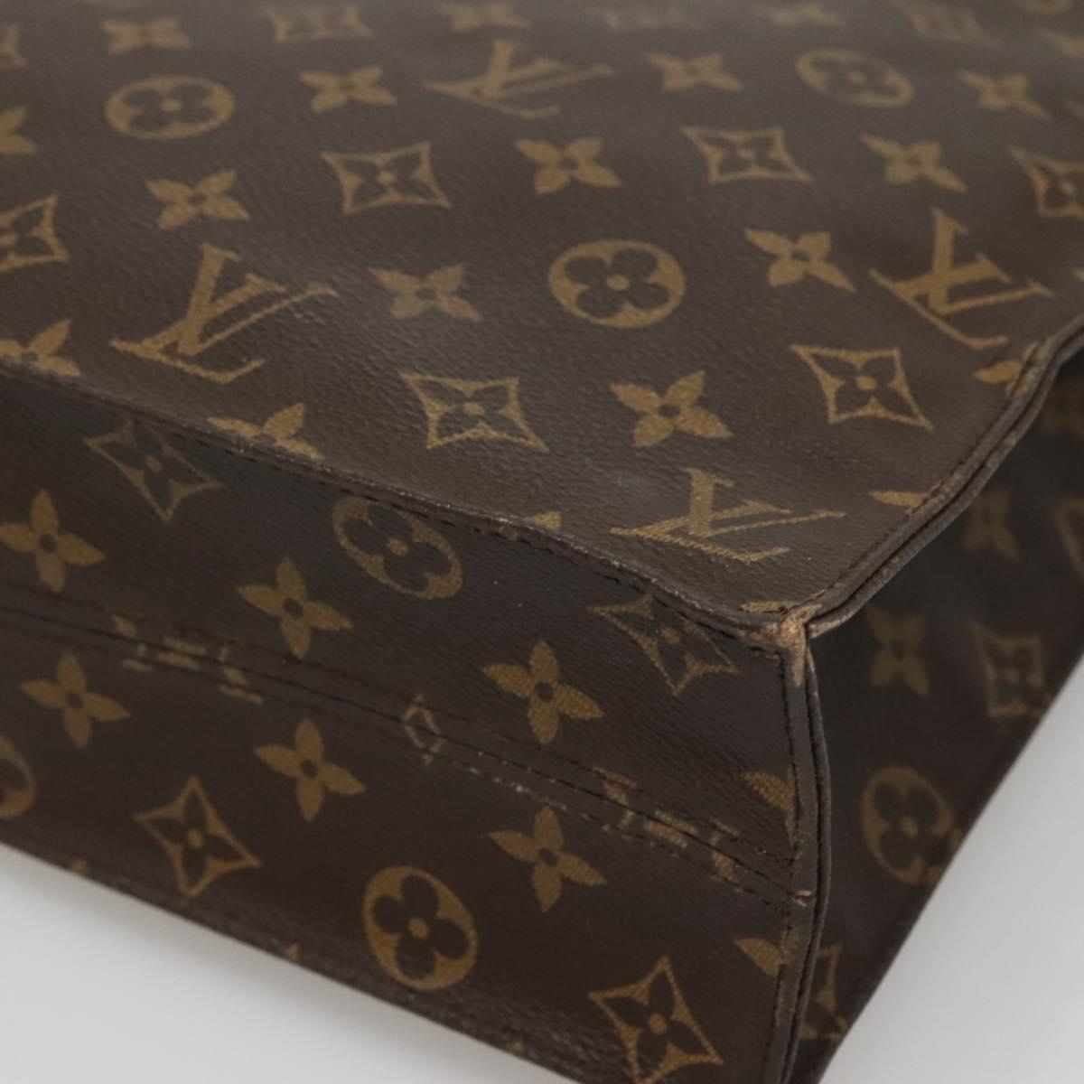 LOUIS VUITTON Monogram Sac Plat Hand Bag M51140 LV Auth BA5477