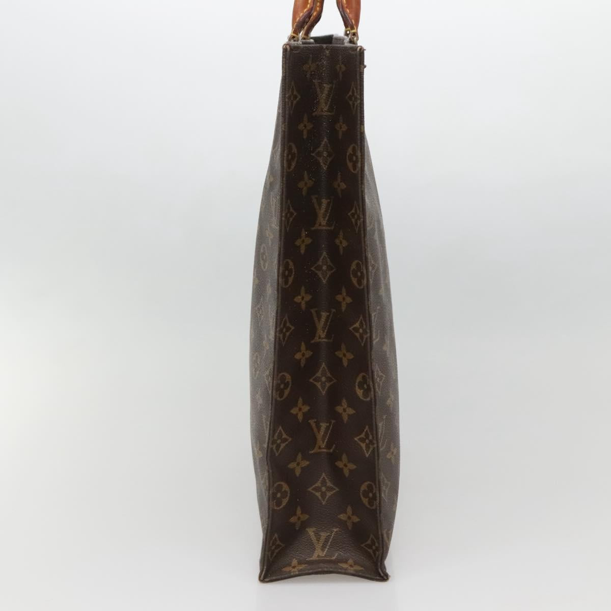 LOUIS VUITTON Monogram Sac Plat Hand Bag M51140 LV Auth BA5477