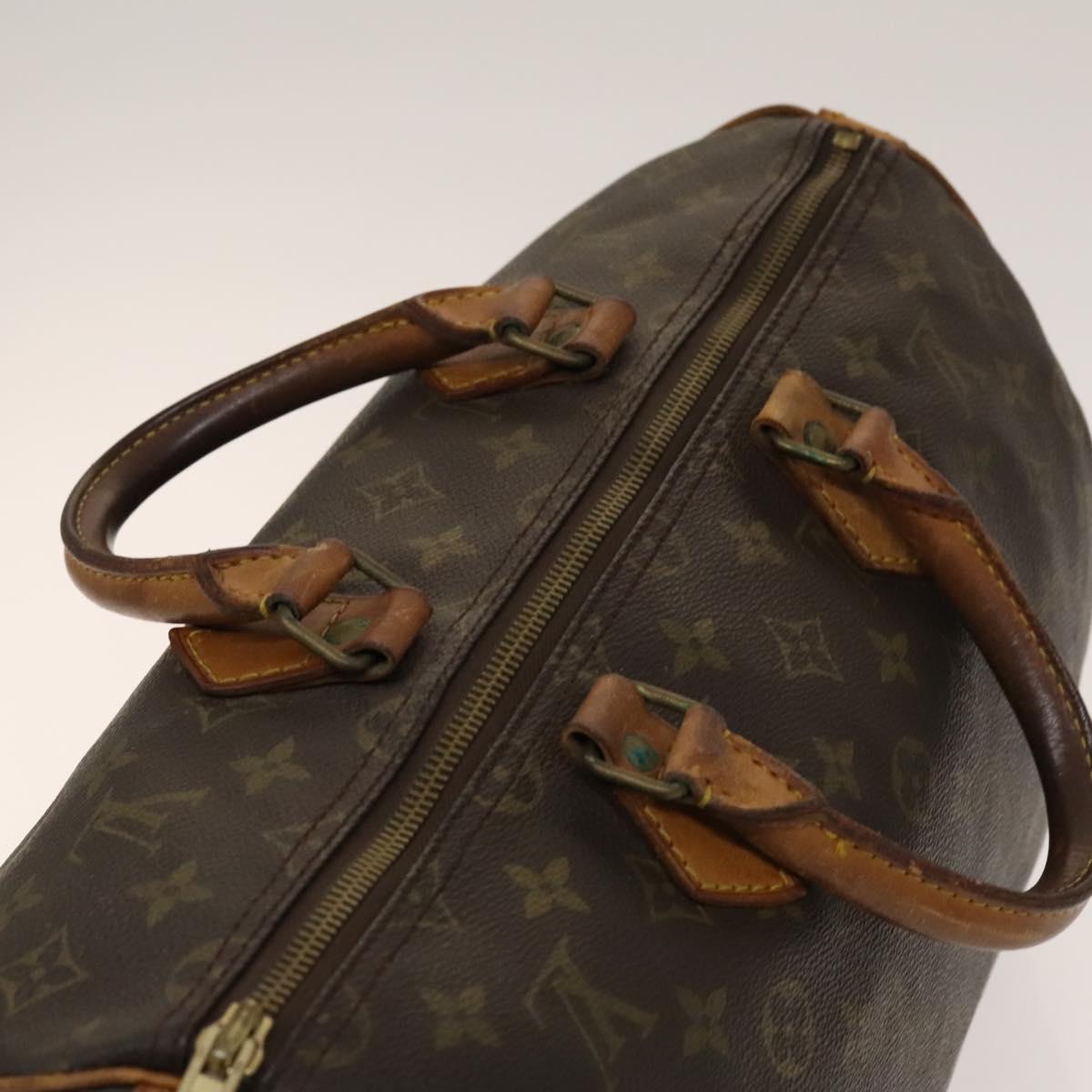 LOUIS VUITTON Monogram Speedy 35 Hand Bag Vintage M41524 LV Auth BA5479